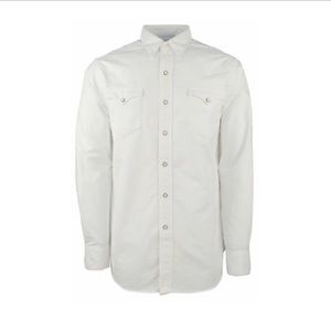 Ralph Lauren Black Label White Western Style Shirt